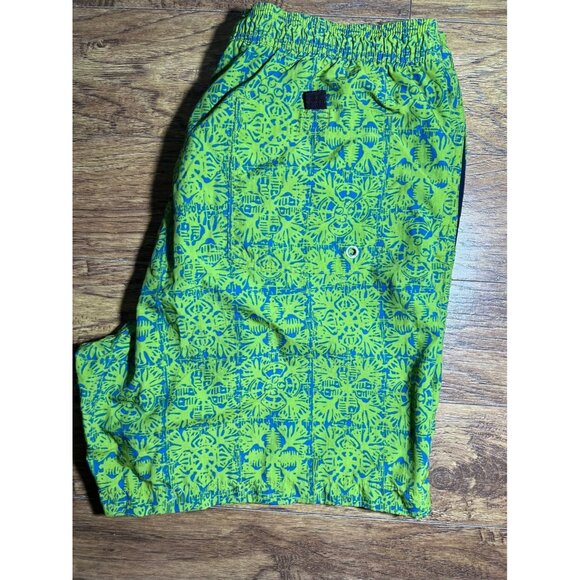 Chaps Ralph Lauren Mens Board Shorts Swim Trunks Pockets All Over Print XL - Picture 2 of 6